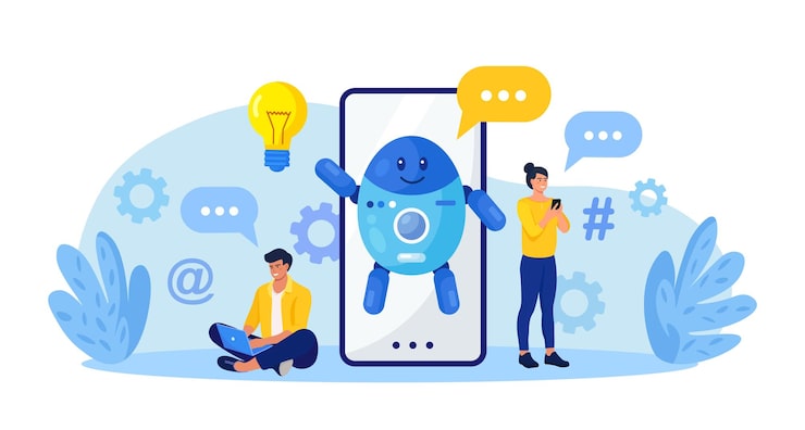 Vector chatbot conversation with clients chat bot chatting optimizing language models for dialogue artificial intelligence robot answer questions generate refinement conversation provide smart solution