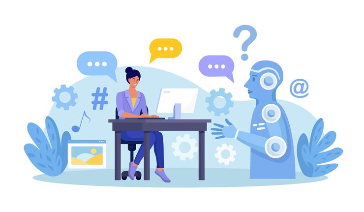 Vector chatbot conversation with clients chat bot chatting optimizing language models for dialogue artificial intelligence robot answer questions generate refinement conversation provide smart solution