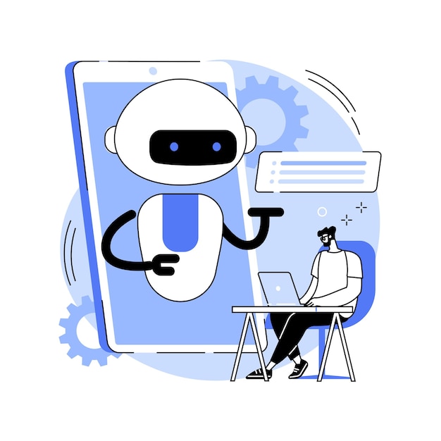 Chatbot development platform abstract concept vector illustration