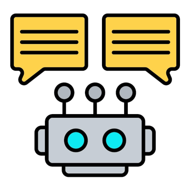 Chatbot Flat Illustration