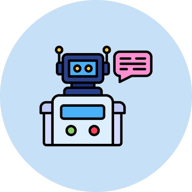 Chatbot Flat Illustration