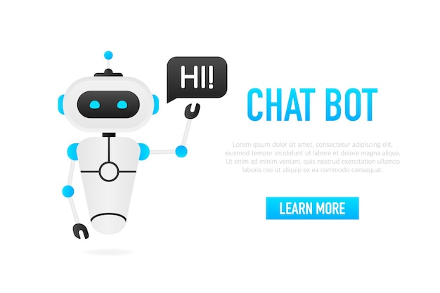 Chatbot 아이콘 개념 채팅 봇 또는 chatterbot 로봇 웹사이트의 가상 지원