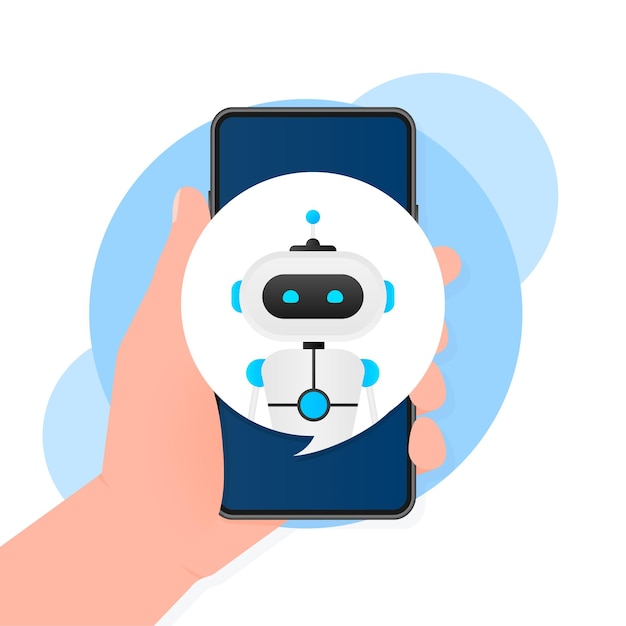 Концепция значка чат-бота чат-бот или чат-бот Robot Virtual Assistance Of Website