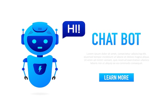 Chatbot icon concept chat bot o chatterbot robot assistenza virtuale del sito web