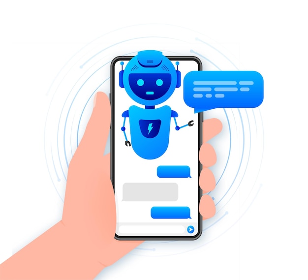 Chatbot icon concept chat bot or chatterbot Robot Virtual Assistance Of Website