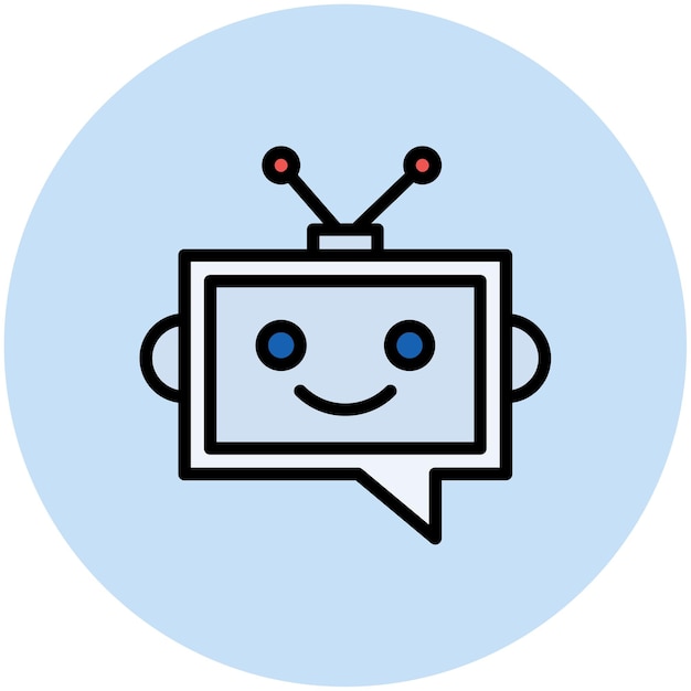 チャットボットのアイコンベクトル画像はサイバーパンクに使用できます