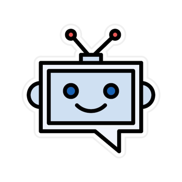 チャットボットのアイコンベクトル画像はサイバーパンクに使用できます