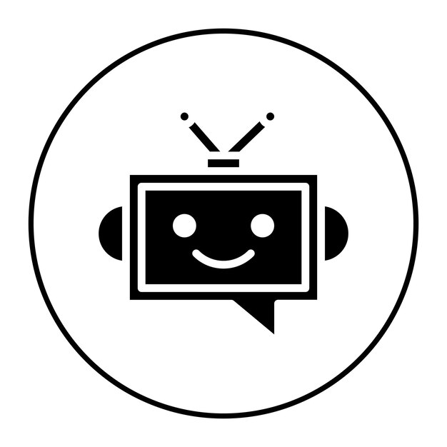 Chatbot icoon vector afbeelding Kan worden gebruikt voor Cyberpunk
