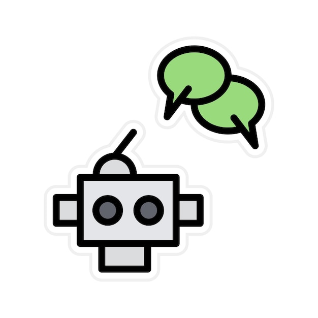 Chatbot icoon vector afbeelding Kan worden gebruikt voor Robotica