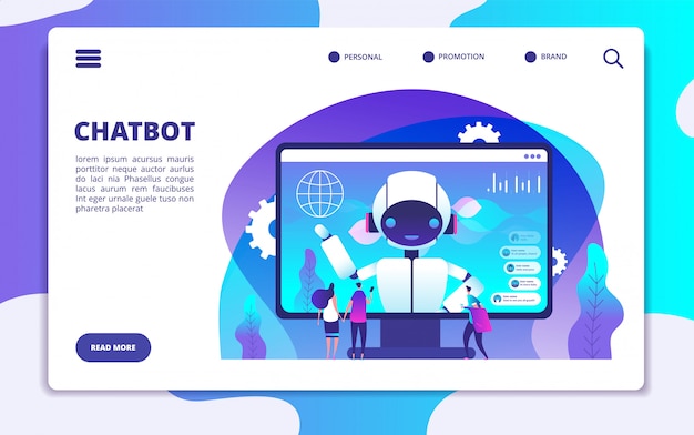 Chatbot landing page template