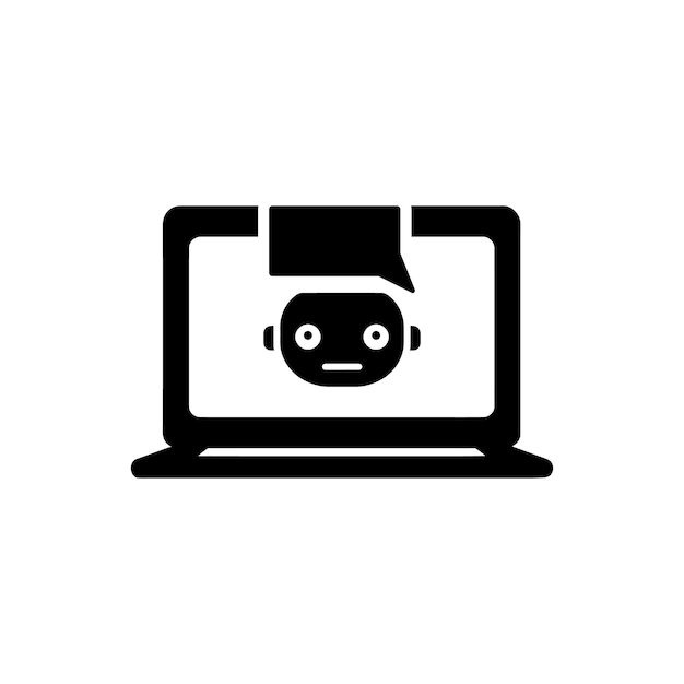 Vector chatbot live chat pictogram