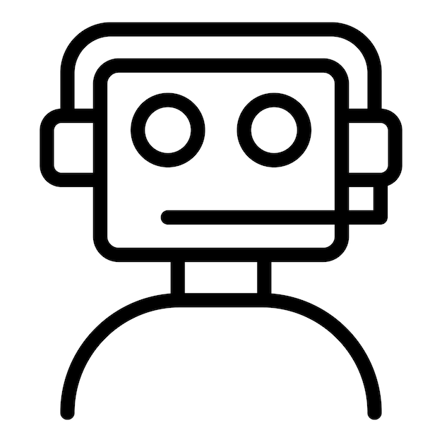 Chatbot met een headset die klantenservice biedt