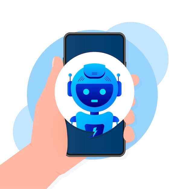 Chatbot pictogram concept chatbot of chatterbot Robot virtuele assistentie van website