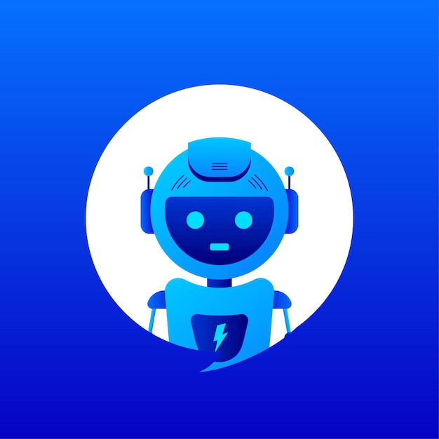 Vector chatbot pictogram concept chatbot of chatterbot robot virtuele assistentie van website