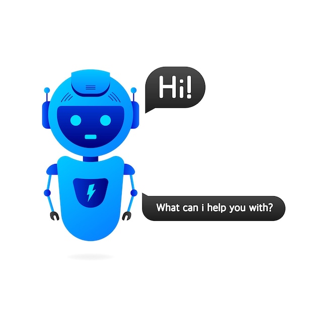 Chatbot pictogram concept chatbot of chatterbot robot virtuele assistentie van website