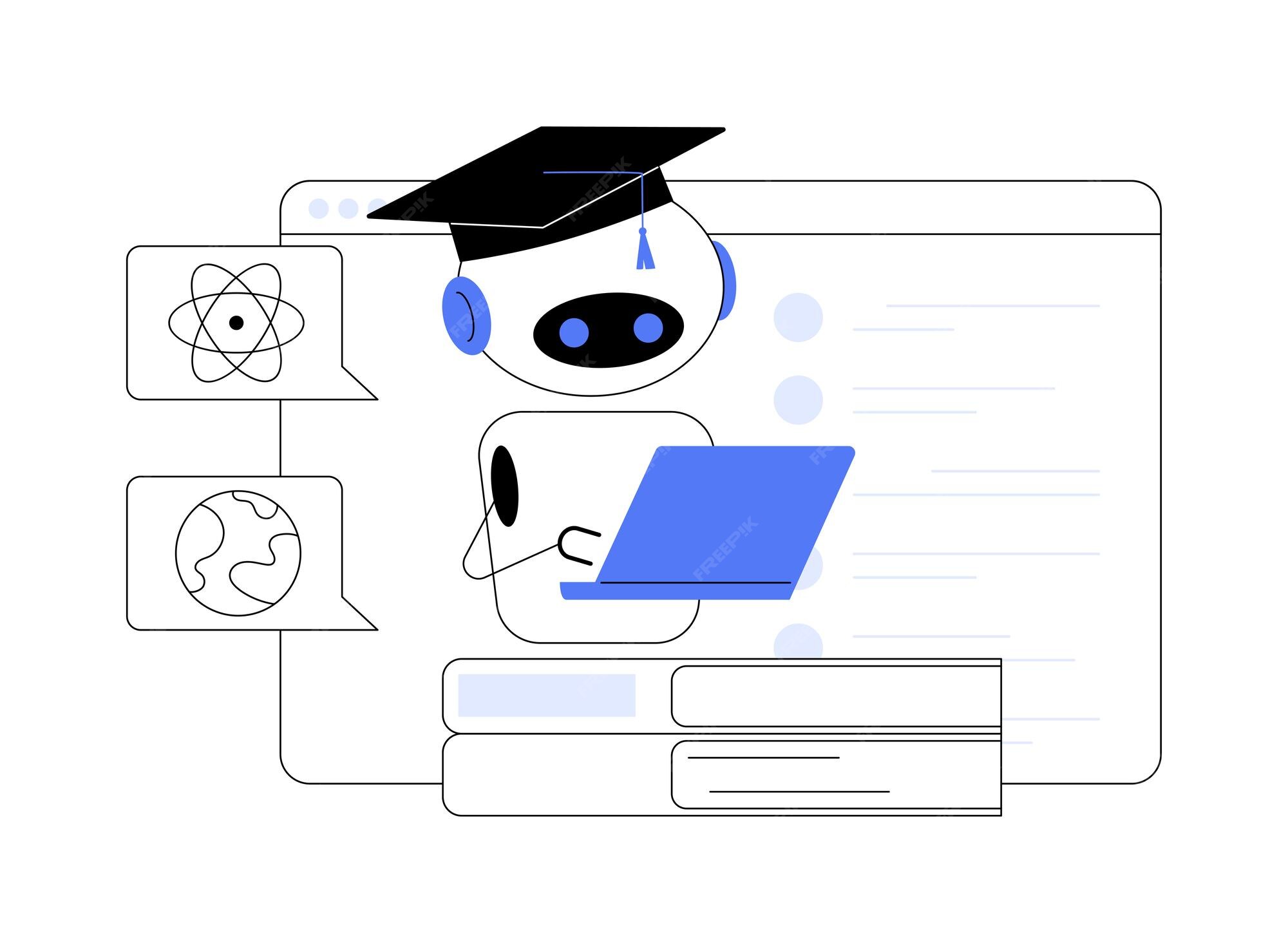 Premium Vector | Chatbot self learning abstract concept vector illustration