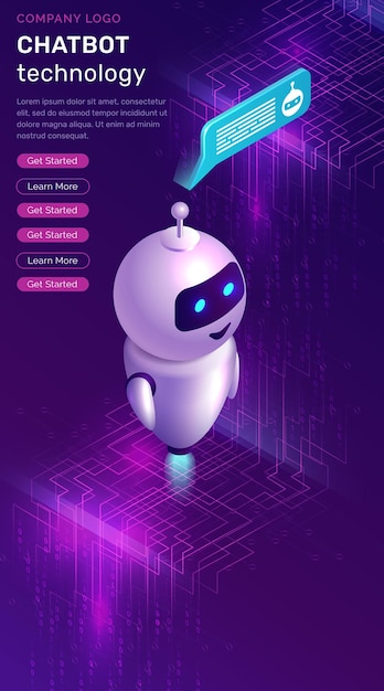 Vector chatbot technologie kunstmatige intelligentie concept