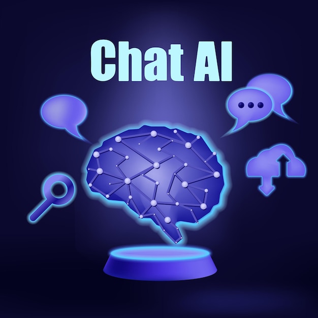 Vettore chatbot che utilizza e chatta chat bot di intelligenza artificiale sviluppato dalla società tecnologica concetto di assistente di conversazione dell'applicazione robotica di chat digitale ottimizzazione dei modelli linguistici per il dialogo