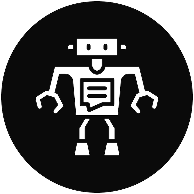 チャットボットのベクトルアイコンのイラスト ロボティクスのアイコンセット