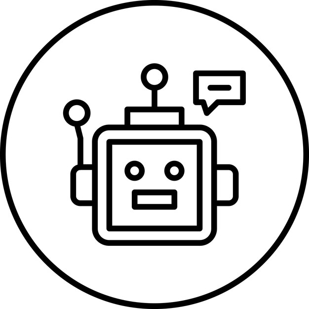Chatbot vector icoontje illustratie van Codering en Ontwikkeling icoonset
