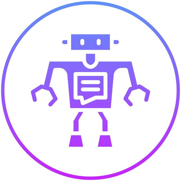 Chatbot vector icoontje illustratie van Robotics icoonset