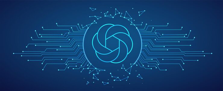 Vector 인공지능을 탑재한 챗봇 대화를 위한 개방형 ai의 언어 모델 선과 점의 기술적 네트워크 연결 인터넷 네트워크