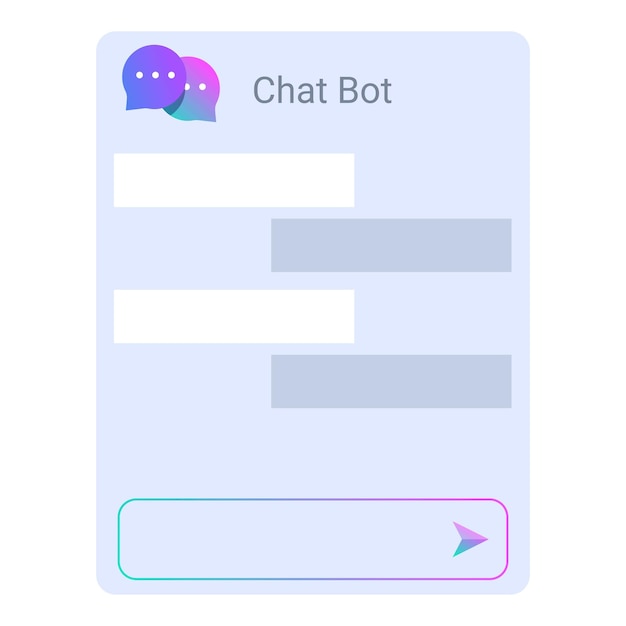 Chatbotvenster met chatgeschiedenis en inputveld