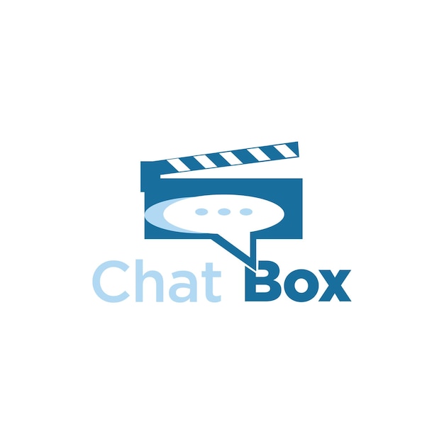 ChatBox 스타일 로고 아이콘 디자인 템플릿 플랫 벡터