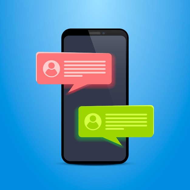 Chatframe voor telefoon-sms. vector illustratie