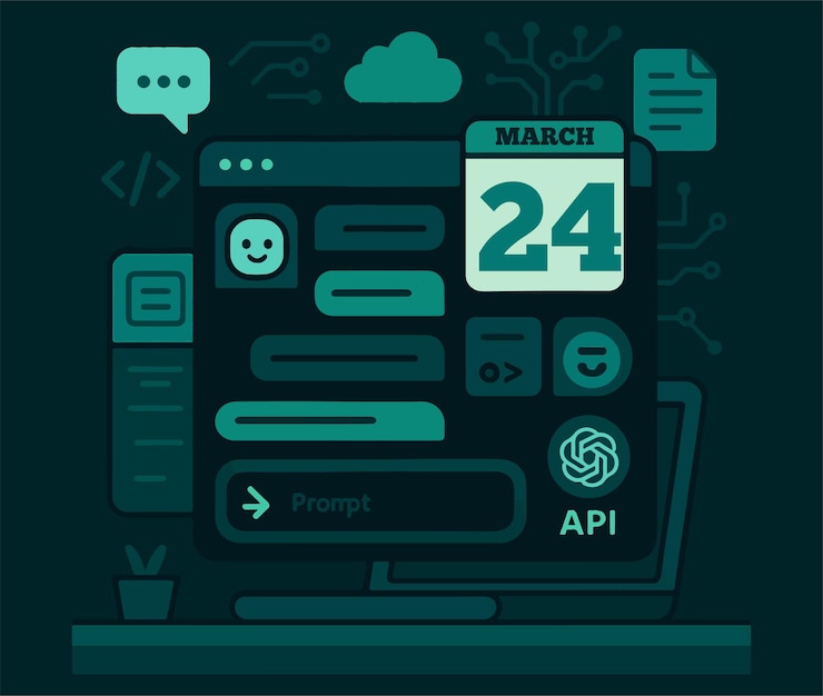 Vector chatgpt based vector illustration march