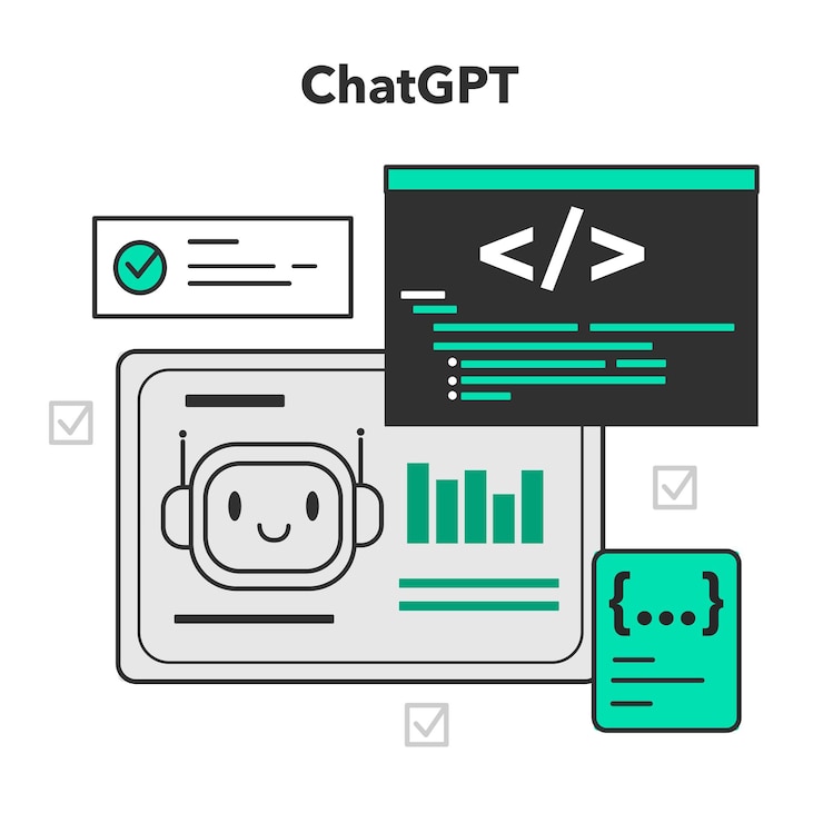 Вектор chatgpt онлайн-общение с чат-ботом с искусственным интеллектом