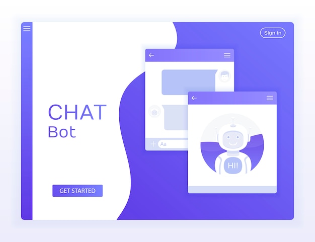 Chatinterface-applicatie met dialoogvenster.