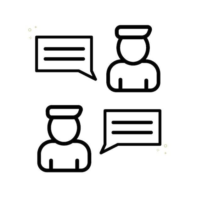 Chatpictogram in trendy vlakke stijl, voor uw webdesign, vectorillustratie