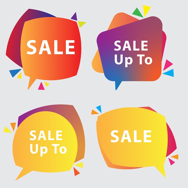 Chats ballon sale up banner collection free vector