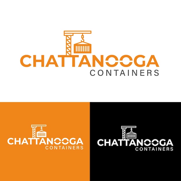 Vettore chattanooga containers progettazione professionale del logo