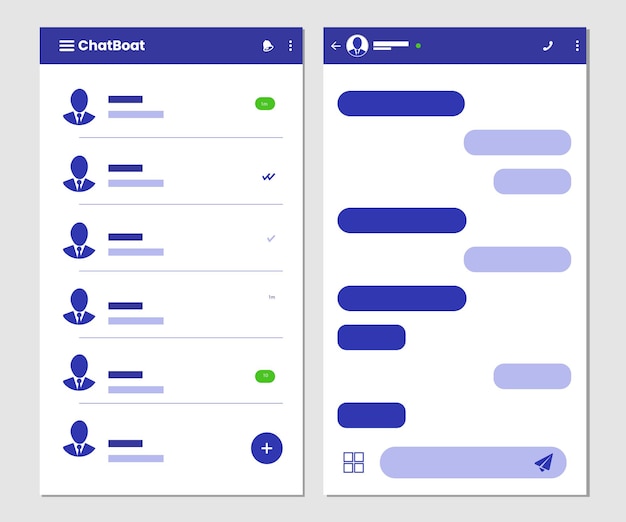 Vector chatting app flat ui concept desigmn