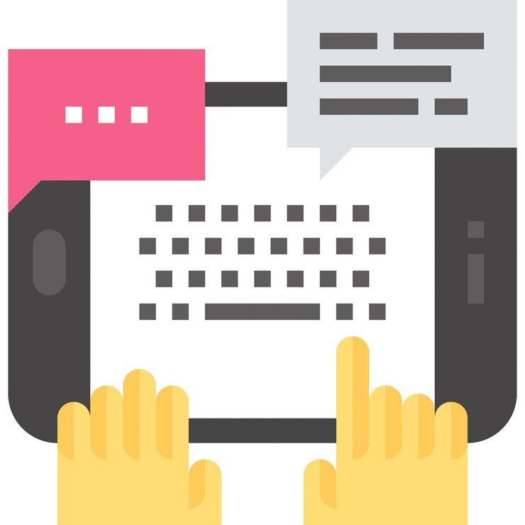 Vector chatting flat vector web icon
