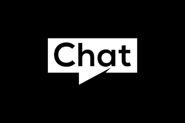 Vettore modello vettoriale di progettazione del logo della chat