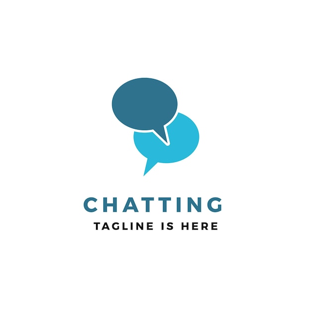 Chatting logo vector icon illustration