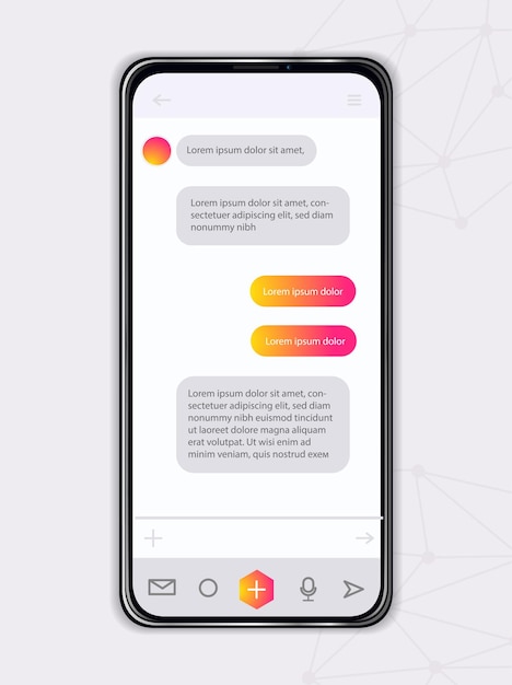Vector chatting phone display