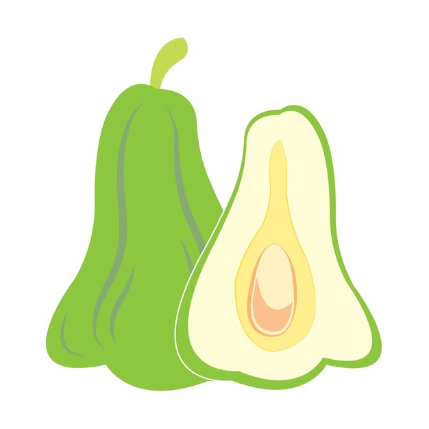 chayote icon logo vector ontwerp sjabloon