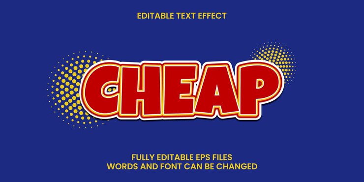 Cheap Editable Text Effect