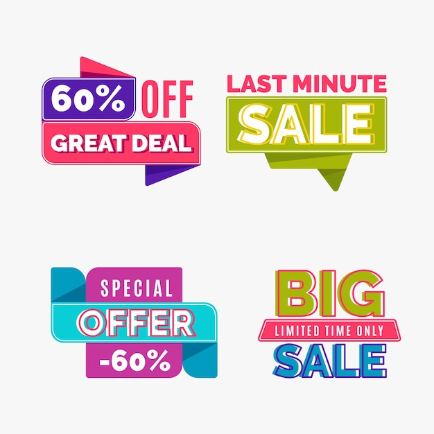 Vector cheap shopping sales banner collection