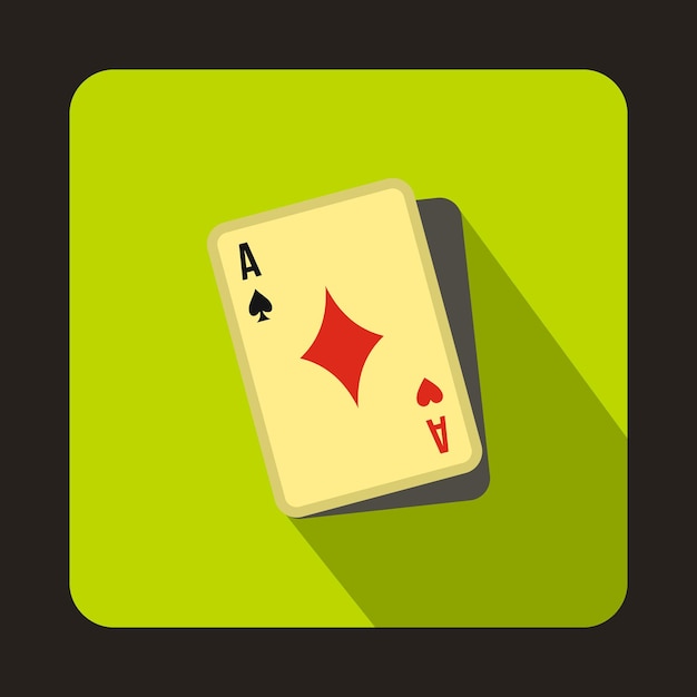 Cheating at play icon in flat style on a green background