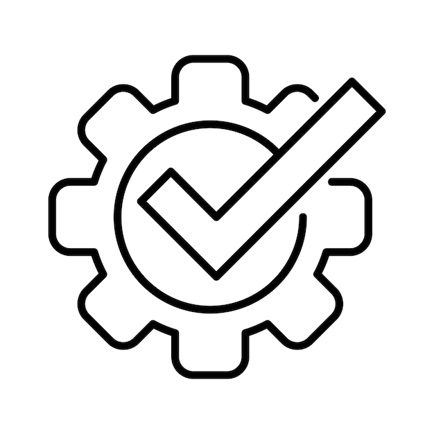 Check automation system outline icon vector illustration