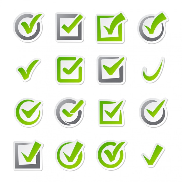 Vector check box icons vector set.