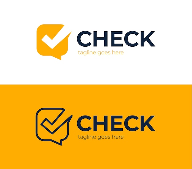 Check Chat Logo Icon Design.