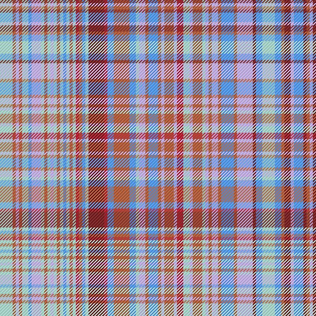 Controlla il motivo del tessuto trama plaid vettoriale sfondo tessile senza cuciture tartan