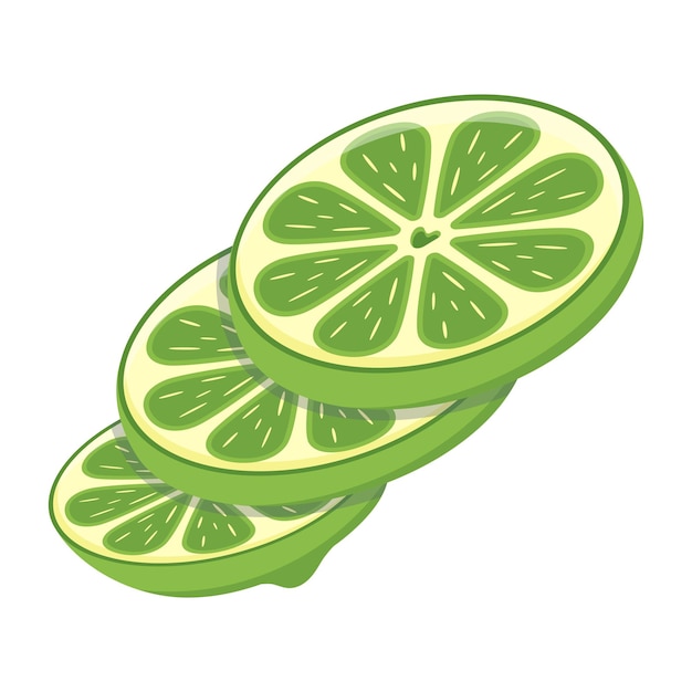 Check flat illustration of lime