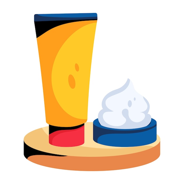 Check foam cleaner flat icon